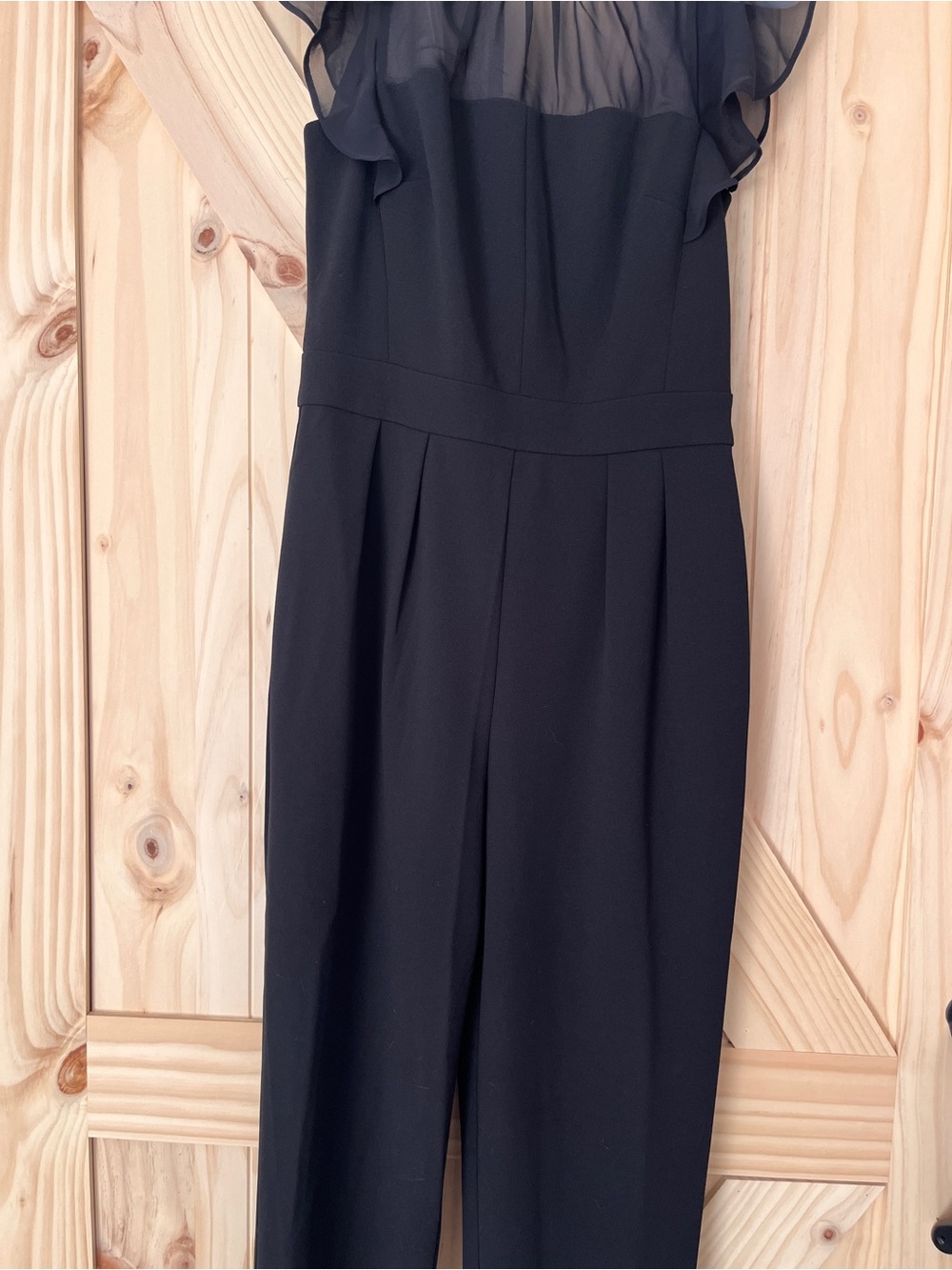 Harper Rose NWOT Black Flutter Sleeve Wide Leg Jumpsuit Size 2